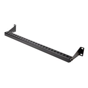 1U Rack Mountable Cable Lacing Bar w/Adjustable Depth, Cable Support Guide For Organized 19" Racks/Cabinets, Horizontal Cable Guide For