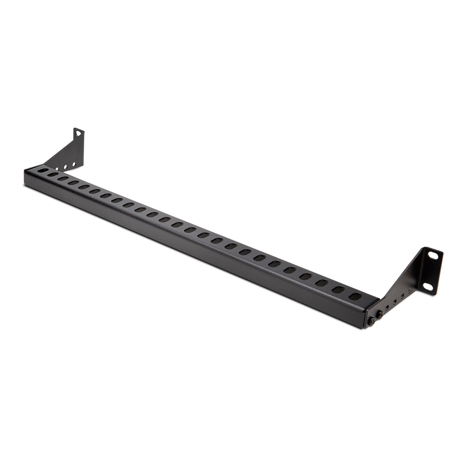 1U Rack Mountable Cable Lacing Bar w/Adjustable Depth, Cable Support Guide For Organized 19" Racks/Cabinets, Horizontal Cable Guide For