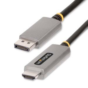 6.6ft (2m) DisplayPort to HDMI Adapter Cable, 8K 60Hz, 4K 144Hz, HDR10, DP 1.4 to HDMI 2.1 Active Video Converter, DisplayPort Desktop to
