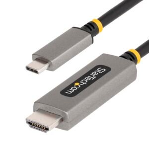 6.6ft (2m) USB-C to HDMI Adapter Cable, 8K 60Hz, 4K 144Hz, HDR10, USB Type-C to HDMI 2.1 Video Converter Cable, USB-C DP Alt