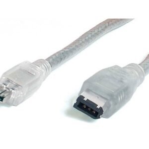 6 ft Transparent IEEE-1394 Firewire Cable 4-6 M/M