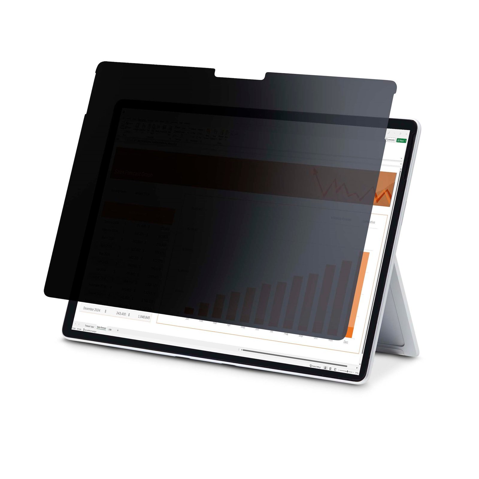 4-Way Privacy Screen For 13-inch Surface Pro 8/9/X/11 Laptop, Portrait/Landscape Modes, Touch-Enabled, +/- 30 Deg. View, Blocks up to 51%
