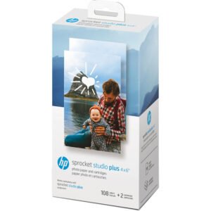 HP Sprocket Studio Plus 4 x 6" Photo Paper and Cartridges Kit