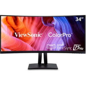 ViewSonic VP3456a 34" UWQHD 1440p Curved Ultrawide Monitor