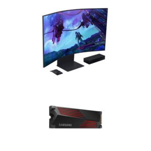 Samsung Ark 2nd Gen 55" 4K Curved Monitor & 2TB 990 PRO M.2 SSD with Heatsink Kit
