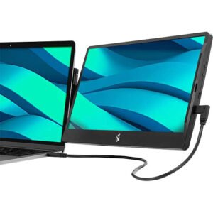Luxor SideTrak Swivel 14" Attachable Portable Monitor (Dark Silver)