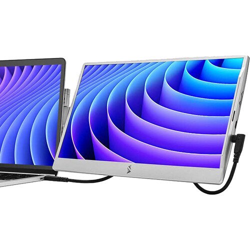 Luxor SideTrak Swivel 14" Attachable Portable Monitor (Silver)