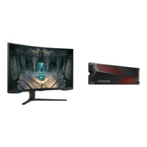 Samsung LS32BG652ENXGO 32" 1440p Curved Monitor & 2TB 990 PRO M.2 SSD with Heatsink Kit