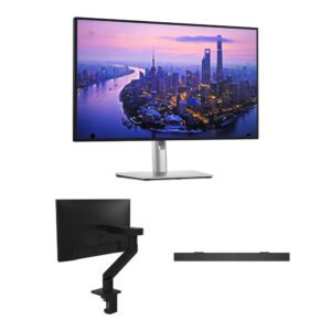 Dell UltraSharp 27" 4K HDR 120 Hz Monitor with Slim Soundbar & Monitor Arm Kit