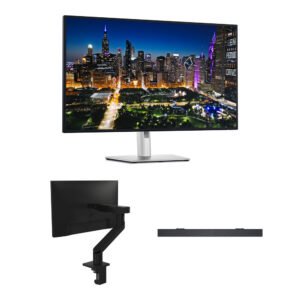 Dell UltraSharp 31.5" 4K HDR 120 Hz Monitor with Slim Soundbar & Monitor Arm Kit