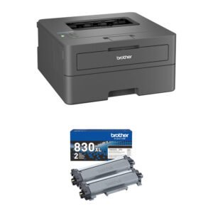 Brother HL-L2405W Wireless Compact Monochrome Laser Printer with Two Black High-Yield Toner Cartridges