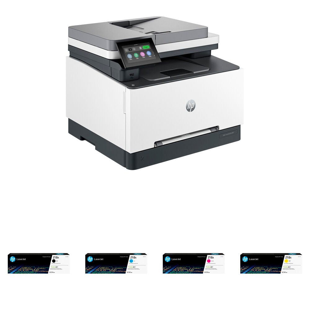 HP Color Laserjet Pro 3301SDW All-in-One Wireless Printer with Four Standard Color LaserJet Toner Cartridges Kit
