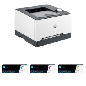 HP 3201DW Color LaserJet Pro Printer Kit with Three Standard LaserJet Toner Cartridges Kit