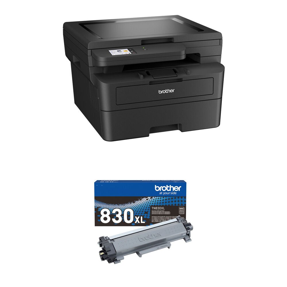 Brother HL-L2480DW Multifunction Monochrome Laser Printer with TN830XL High-Yield Black Toner Cartridge Kit