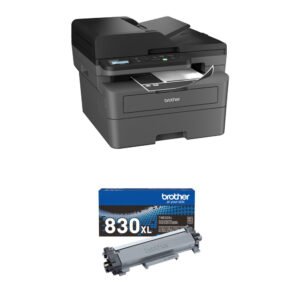Brother DCP-L2640DW Compact Monochrome Laser Multifunction Printer with High-Yield Black Toner Cartridge Kit (Manufacturer Refurbished)
