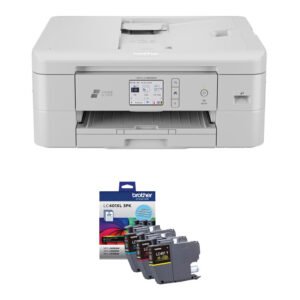 Brother MFC-J1800DW Print & Cut All-in-One Color Inkjet Printer with LC401XL3PKS High-Yield Color Ink Cartridges Kit