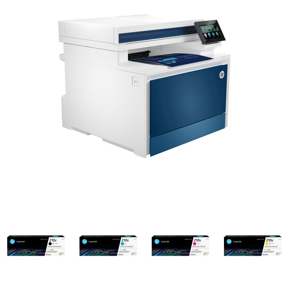 HP Color LaserJet Pro MFP 4301fdw Wireless Printer with HP 210X High-Yield Black and Color Laser Toner Cartridges Kit