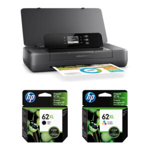HP OfficeJet 200 Mobile Inkjet Printer with 62XL High-Yield Black and Tri-Color Ink Cartridges Kit