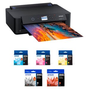 Epson Expression Photo HD XP-15000 Inkjet Printer with T312XL Black and Color Claria Photo Ink Cartridges Kit