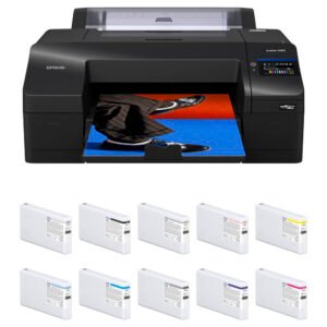 Epson SureColor P5370 17" Photo Printer with T55V UltraChrome PRO10 Ink 10-Pack Kit