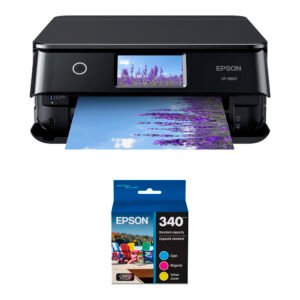 Epson Expression Photo XP-8800 Wireless All-in-One Color Printer with 340 Claria Photo HD Inkjet Cartridge Pack Kit