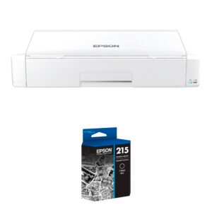Epson WorkForce EC-C110 Wireless Mobile Color Printer with T215 DuraBrite Ultra Black Standard Capacity Ink Cartridge Kit