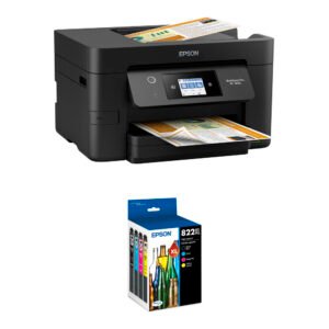 Epson WorkForce Pro WF-3820 All-in-One Inkjet Printer with DURABrite T822XL High-Capacity Ink Cartridges Kit