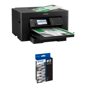 Epson WorkForce Pro WF-7820 All-in-One Inkjet Printer with T812 Black Standard Capacity Ink Cartridge Kit