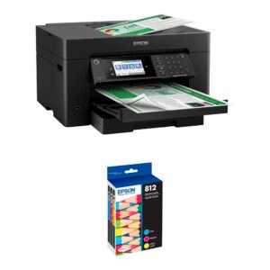 Epson WorkForce Pro WF-7820 All-in-One Inkjet Printer with T812 Standard Capacity Color Combo Pack Kit