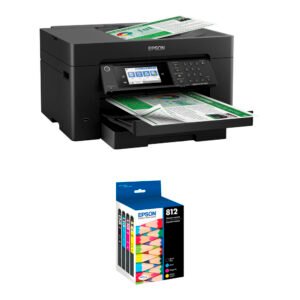 Epson WorkForce Pro WF-7820 All-in-One Inkjet Printer with T812 Standard Capacity Combo Pack Kit