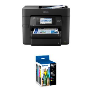 Epson WorkForce Pro WF-4830 All-in-One Inkjet Printer with T822 High Capacity Black and Standard Capacity Color Combo Pack Kit