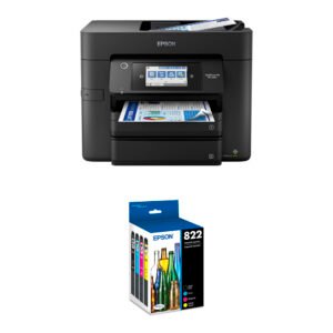 Epson WorkForce Pro WF-4830 All-in-One Inkjet Printer with T822 Standard Capacity Black and Color Combo Pack Kit