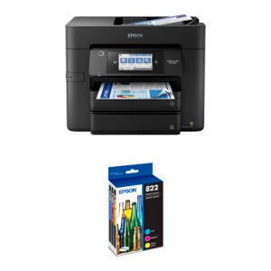 Epson WorkForce Pro WF-4830 All-in-One Inkjet Printer with T822 Standard Capacity Color Combo Pack Kit