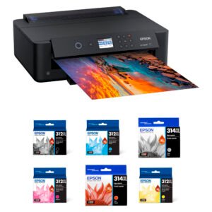 Epson Expression Photo HD XP-15000 Inkjet Printer with Six T312XL Claria Photo Ink Cartridges Kit