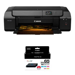 Canon PIXMA PRO-200S 13" Wireless Inkjet Photo Printer with 8 CLI-65 Ink Tank Value Pack Kit