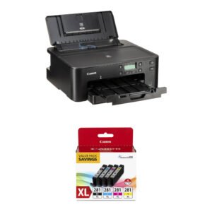 Canon PIXMA TS702a Wireless Photo Printer with CLI-281 XL BKCMY 4-Color Ink Tank Value Pack Kit