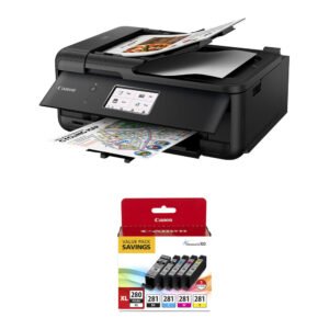 Canon PIXMA TR8620a Wireless Home Office All-in-One Printer with PGI-280 XL/CLI-281 5-Color Pack Kit