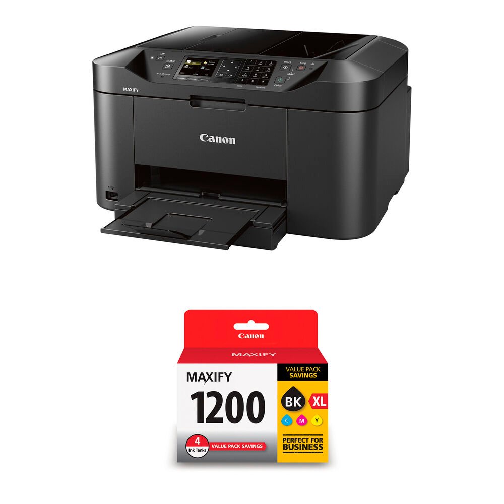 Canon MAXIFY MB2120 Wireless Home Office All-in-One Inkjet Printer with PGI-1200XL 4-Color Ink Tank Value Pack Kit