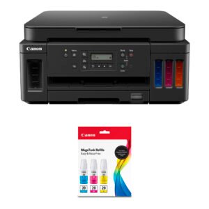 Canon PIXMA G6020 Wireless MegaTank All-in-One Printer with GI-20 Ink Bottle Kit