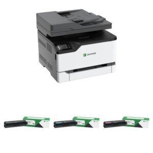 Lexmark CX331adwe Color Laser Printer with Three 20N1H Return Program Toner Cartridges Kit