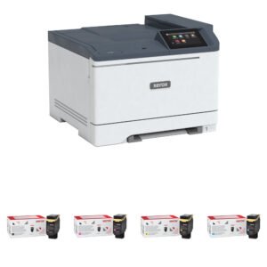 Xerox C410/DN Color Laser Printer with Four High-Capacity Toner Cartridges Kit