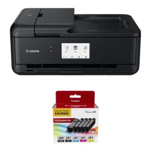 Canon Pixma TS9520a Wireless All-in-One Inkjet Printer with PGI-280/CLI-281 5-Color Value Pack Kit (Black)