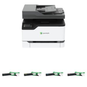 Lexmark CX431adw Multifunction Color Laser Printer with CMYK Toner Cartridge Kit