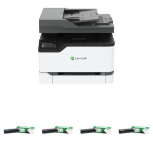 Lexmark CX431adw Multifunction Color Laser Printer with CMYK Extra High Yield Toner Cartridge Kit