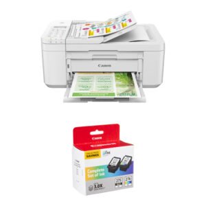 Canon PIXMA TR4720 Wireless All-in-One Printer with PG-275 XL/CL-276 XL Value Pack Kit (White)