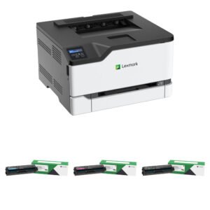 Lexmark CS331dw Color Laser Printer with Cyan, Magenta, and Black Toner Cartridges Kit
