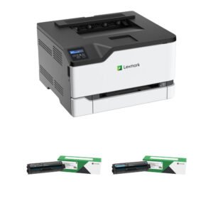 Lexmark CS331dw Color Laser Printer with Black & Cyan High-Yield Toner Cartridges Kit