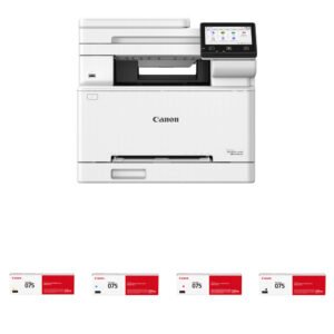 Canon MF665Cdw Multifunction Wireless Color Laser Printer with Four 075 Standard-Capacity Toner Cartridges Kit