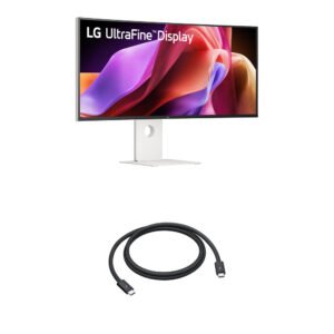 LG 39.7" UltraFine 5K2K 120 Hz Curved Ultrawide Monitor & Apple Thunderbolt 5 Cable Kit