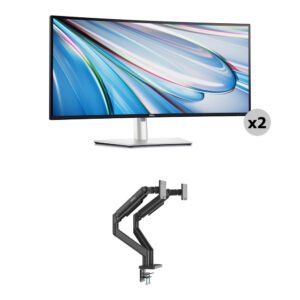 Dell Dual 34" UltraSharp 1440p 120 Hz Curved Monitor & Arm Mount Kit